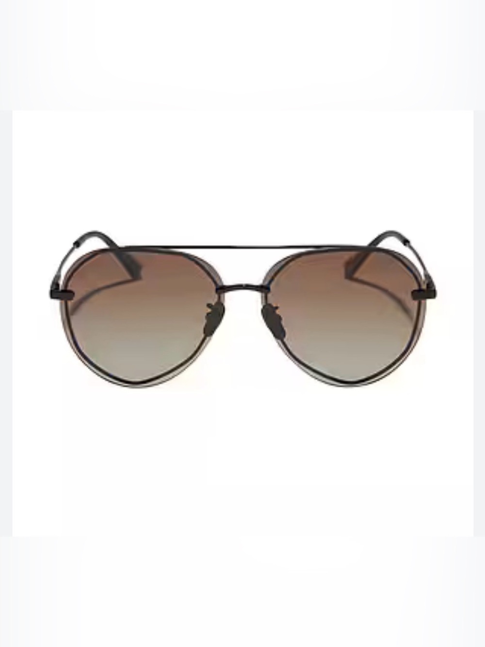 DIFF Black And Brown Aviator Sunglasses Great QUALITY Metal Frame